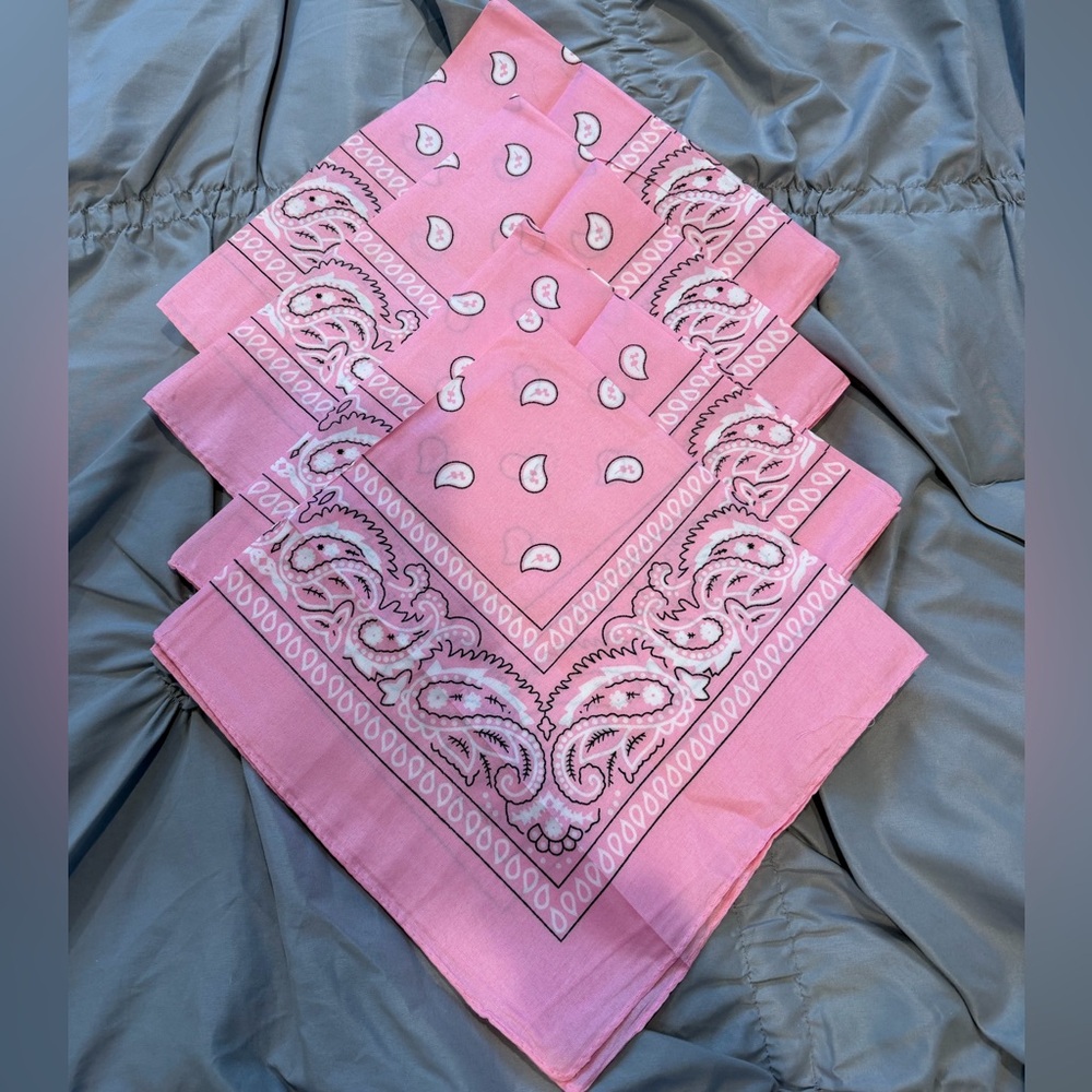 Pink Paisley Bandana Scarf - Women Accessories